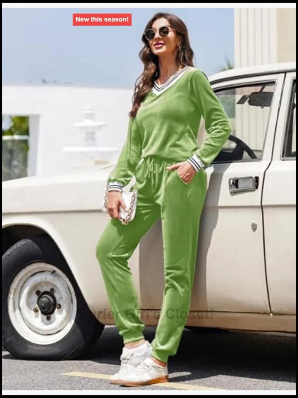 N/A velour stripe